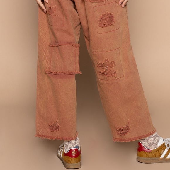 New POL Clothing Apricot Boyfriend Pants High Rise Cotton Denim Loose Fit Jeans - Picture 8 of 8